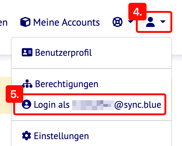 Login als Benutzer